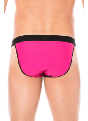 Slip magenta échancré avec zip - LM2003-61MAG